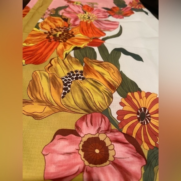 Bohemian Floral Print Shirt & Pants Cotton Linen Short Sleeve Two Piece Set - Picture 6 of 12